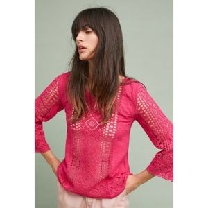 NWT Anthropologie shavonne lace top